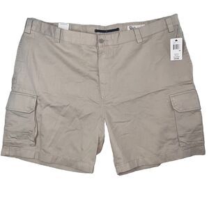 Chaps Men’s Cargo Shorts Flat Front Size 50 Color Tan NWT